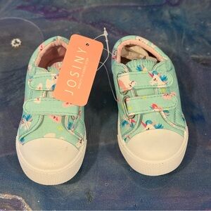 Kids Sneakers - Aqua and Pink